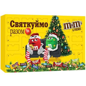 Новорічний подарунок M&M's & Friends Різдвяний календар 463г - купити, ціни на За Раз - фото 1