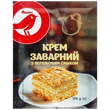 Крем заварной Auchan со сливочным вкусом 100г