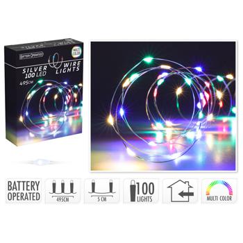 Гірлянда внутрішня 100LED різнокольорова 495см - купити, ціни на - фото 3