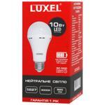 Лампа Luxel LED автономна А60 10W E27 4000K 060-NEL