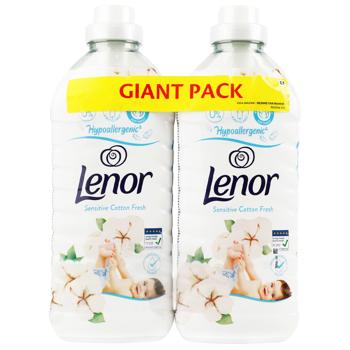 Кондиціонер для білизни Lenor Sensitive cotton fresh 2х1,2л