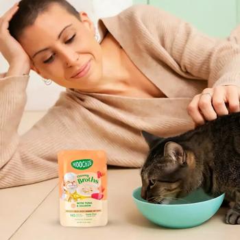 Корм вологий Moochie Сreamy Broths з тунцем та лососем для котів 40г - купити, ціни на MasterZoo - фото 3