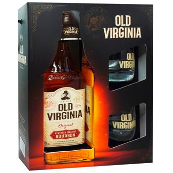 Віскі Old Virginia 40% 0,7л + 2 склянки - купити, ціни на - фото 3