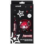 Набір Kite Aggretsuko бейдж на липучці та підвіска 2шт