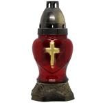 Oskom Plus Glass Icon-lamp №18-10 with Candle 18cm in assortment