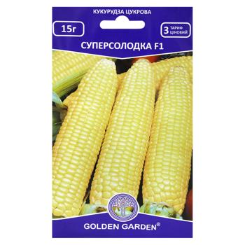 Golden Garden Supersweet F1 Sugar Corn Seeds 15g - buy, prices for MegaMarket - photo 1