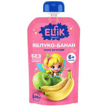 Elfik Magic Apple-Banana Puree 100g - buy, prices for Supermarket "Kharkiv" - photo 1