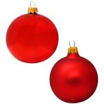 Shiny/Matte Red Christmas Tree Ball 8cm in assortment