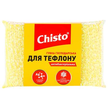 Губки кухонные Chisto Для тефлона антибактериальные 2шт - купить, цены на Auchan - фото 2