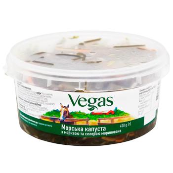 Морська капуста Vegas з морквою та селерою маринована 400г