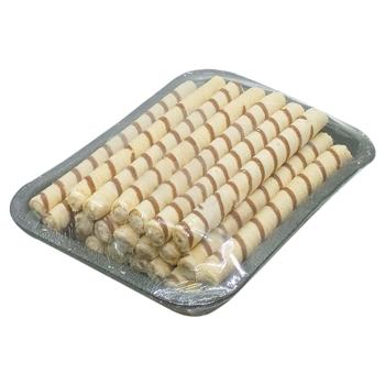 Трубочки вафельні Солодка Долина Хрумка зі смаком згущеного молока - купити, ціни на Чудо Маркет - фото 1