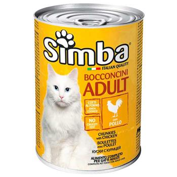 Корм вологий Simba з куркою для котів 415г - купити, ціни на Auchan - фото 1
