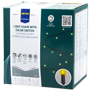Гирлянда Metro Professional с переключателем цвета 100LED 10м