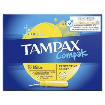 Tampax Compak Regular Tampons 16pcs - buy, prices for METRO - photo 2