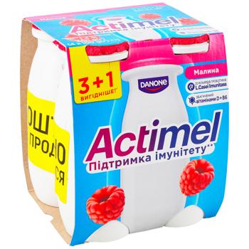 Actimel Raspberry Fermented Milk Product 1.4% 100gx4pcs - buy, prices for Chudo Market - photo 1