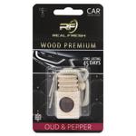 Real Fresh Wood Premium Oud and Pepper Air Freshener