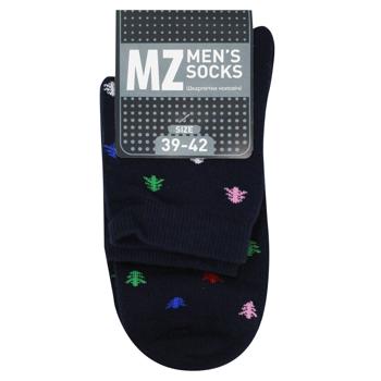 Siela Christmas Trees Terry Men's Socks s.39-42 Dark Blue