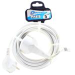 Electraline White Extension Cord 1 Socket 5m