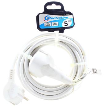 Electraline White Extension Cord 1 Socket 5m - buy, prices for Tavria V - photo 1