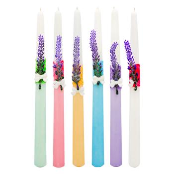 Lavender Colored Cone Candle in Assortment 28cm - buy, prices for MegaMarket - photo 1