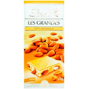 Lindt Les Grandes White Chocolate with Almonds 150g