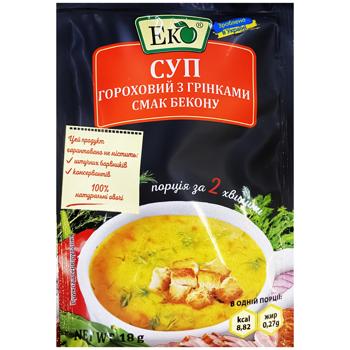 Суп Эко гороховый с гренками и беконом 18г - купить, цены на Идеал - фото 1