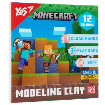 Пластилін Yes Minecraft 12 кольорів 240г