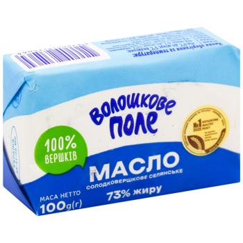 Масло Волошкове Поле Селянское сладкосливочное 73% 100г - купить, цены на Grono - фото 1