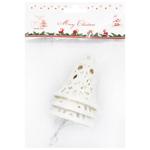 Украшение ёлочное Колокольчики белое 3шт 6*7см