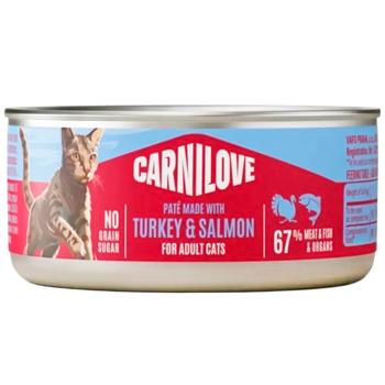 Вологий корм для котів Carnilove Adult Pate 100 г - індичка та лосось - купить, цены на MasterZoo - фото 1
