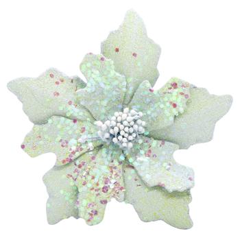 Shiny Blue Poinsettia Flower 120mm - buy, prices for Za Raz - photo 1