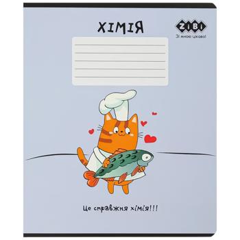 Зошит предметний ZiBi Cute Cat Хімія клітинка 36 аркушів