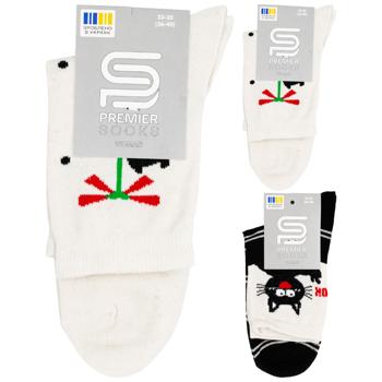 Носки Premier Socks женские классические Черные коты р.23-25 в ассортименте - купить, цены на ЕКО Маркет - фото 1