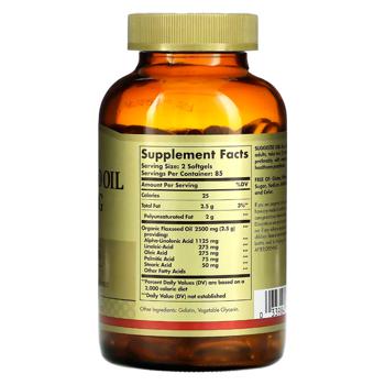 Solgar Flaxseed Oil 625mg 170 softgels - buy, prices for Biotus - photo 2