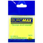 Блок для записей Buromax Neon самоклеющийся 75х75мм 100л в ассортименте