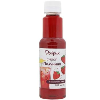 syrup dobryk strawberries with cream 200ml