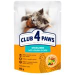 Корм влажный Club 4 Paws Premium с курицей для стерилизованных кошек 80г