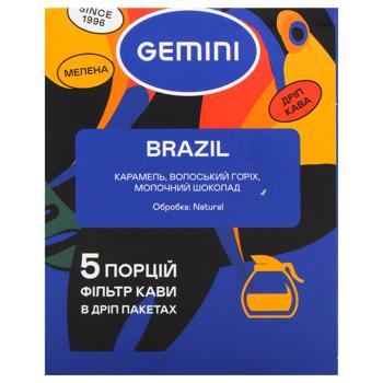 Дріп-кава Gemini Brazil Mogiana 12г*5шт - купити, ціни на MasterZoo - фото 2