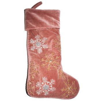 Lefard Christmas Sock for Gifts with Embroidery 25x50cm Brown - buy, prices for WINETIME - photo 2