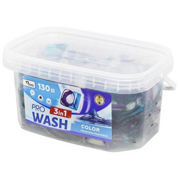Pro Wash Mountain Freshness Laundry Capsules 130pcs - buy, prices for Auchan - photo 1