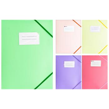 Optima A4 Plastic Folder with Elastic Bands and Pocket