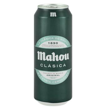 Пиво Mahou Clasica світле 4,8% 0,5л - купити, ціни на NOVUS - фото 1
