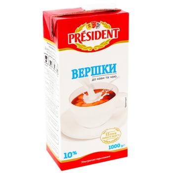 Вершки President ультрапастеризовані 10% 1000г - купити, ціни на МегаМаркет - фото 3