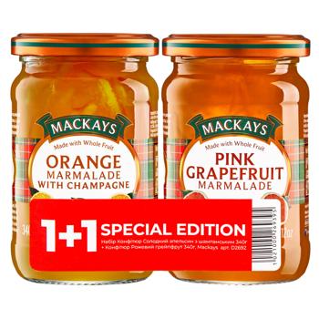 Mackays Sweet Orange and Pink Grapefruit Jam 340g 2pcs