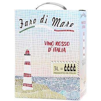 Вино Faro di Mare Rosso красное сухое 11% 3л - купить, цены на Auchan - фото 1