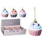 Blue Cupcake Pendant 7x8cm in assortment
