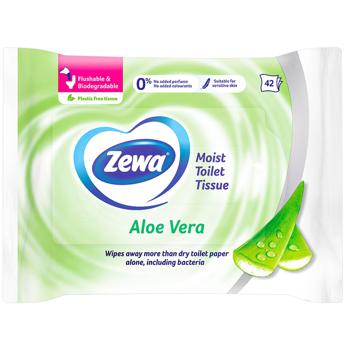 Папір туалетний вологий Zewa Aloe Vera 42шт х8 купить, цены на МегаМаркет - фото 2