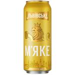 Пиво Львівське М'яке світле 4,2% 0,48л