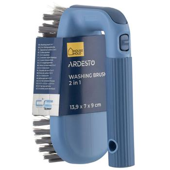 Щетка для мытья Ardesto голубая 2в1 13,9*7*9см - купить, цены на ULTRAMARKET - фото 2
