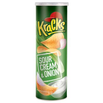 Чипси Kracks Сметана з цибулею 160г - купити, ціни на Ідеал - фото 1